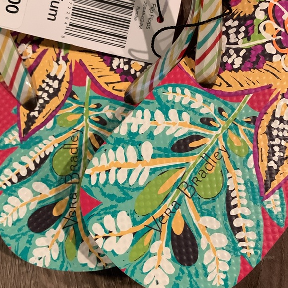 PR: Vera Bradley Flip Flops Rumba SZ 7-8 Medium tropical floral pattern - Picture 9 of 13